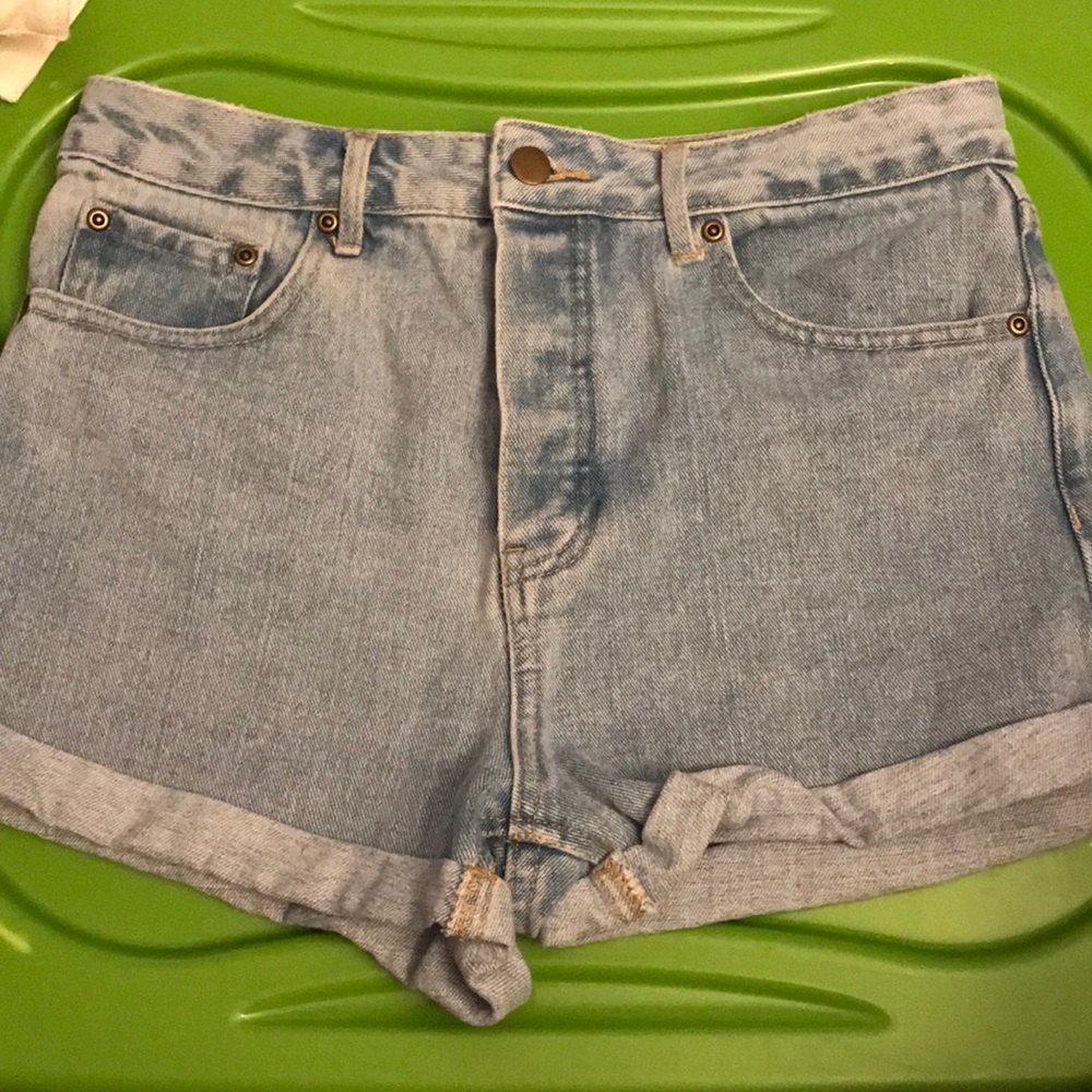 Light wash high waist shirts
